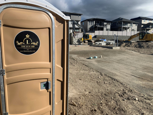 portable toilet servicing on a BC Interior construction site by The Lux Loo Kamloops